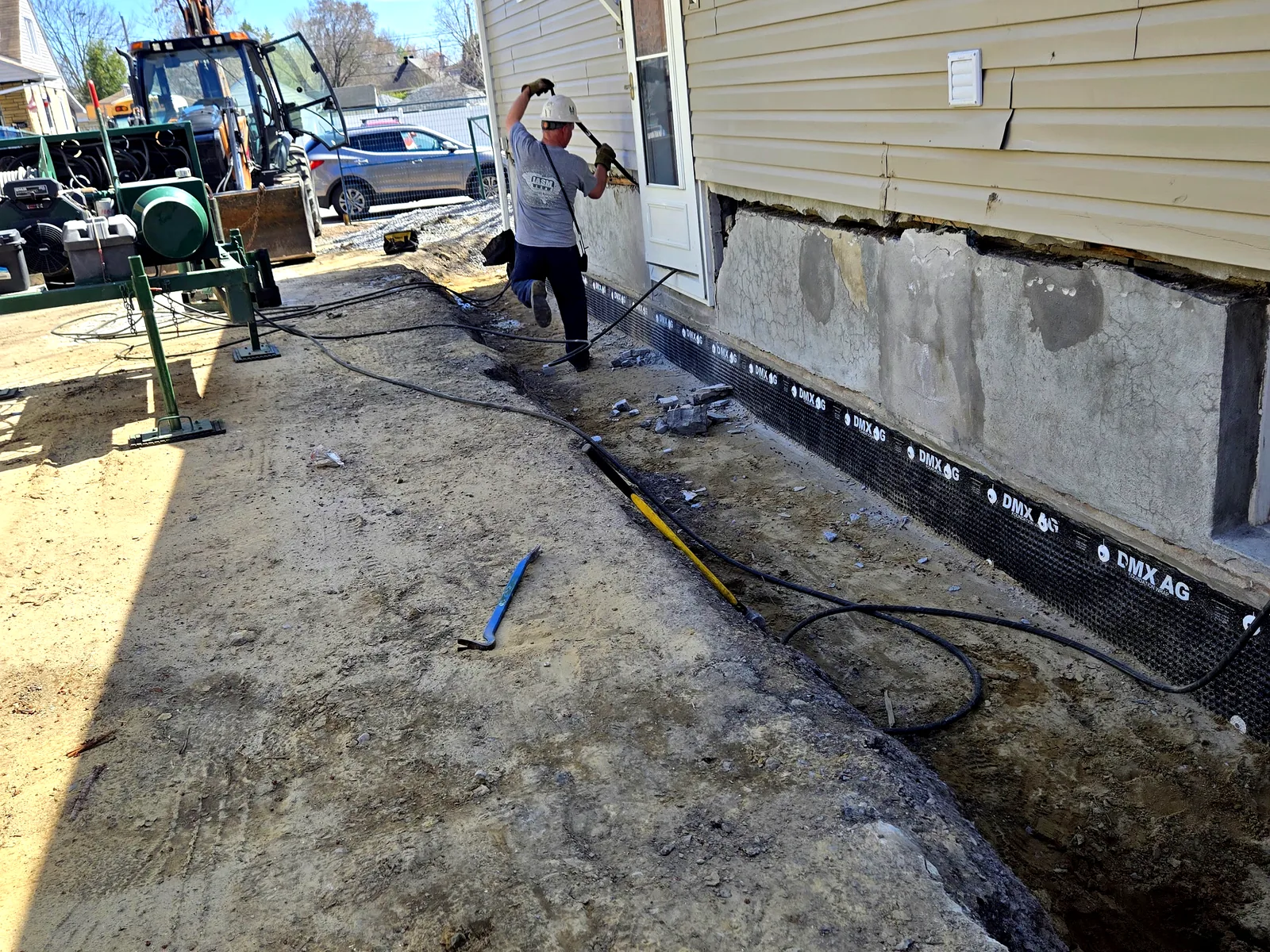 Foundation work at a suburban Kanata/Stittsville home