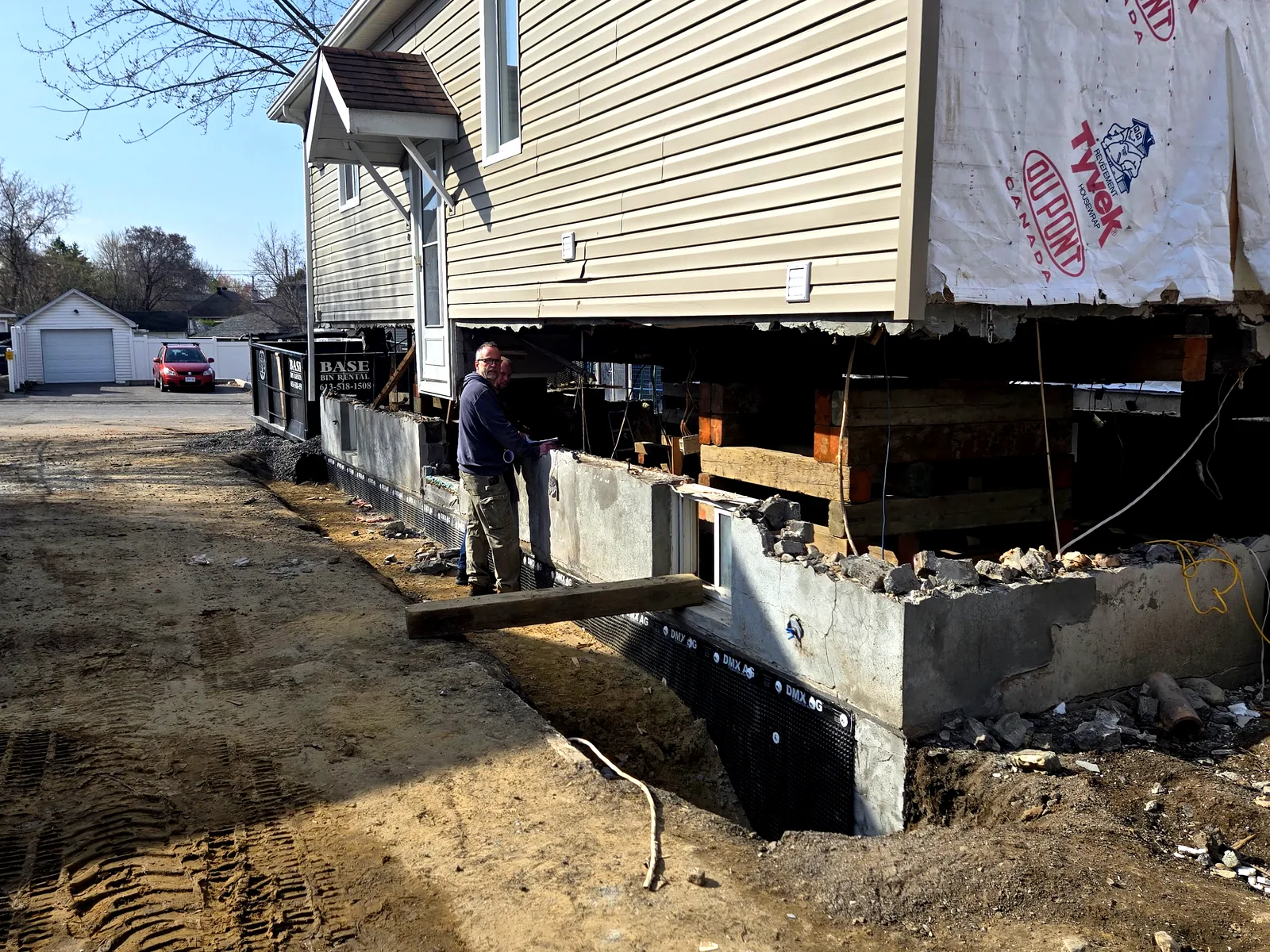 Major foundation repair project: full house lift and foundation replacement